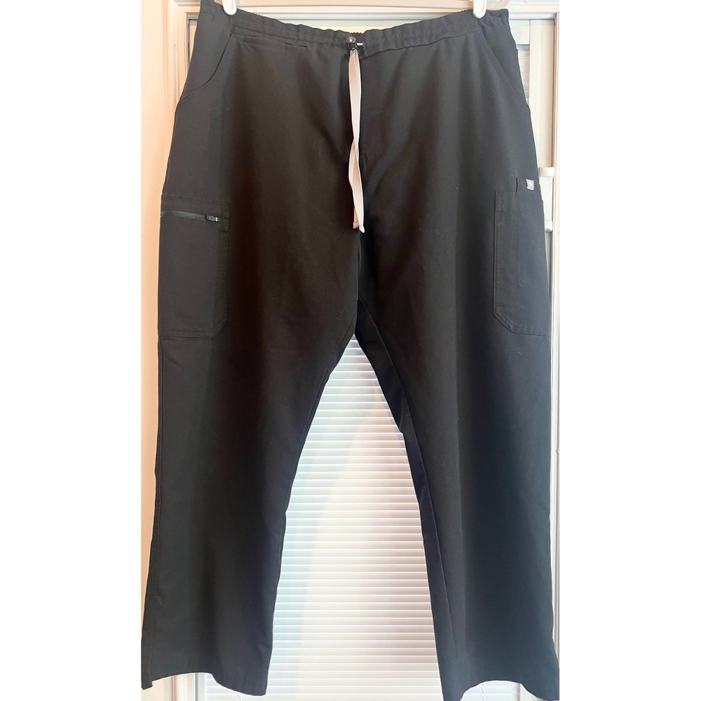 FIGS Technical Collection Drawstring Uniform Scrub Pants Size XL/P Black